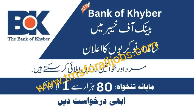 Latest Bank of Khyber BOK Jobs 2023 Sallery 80k To 1 Lakh